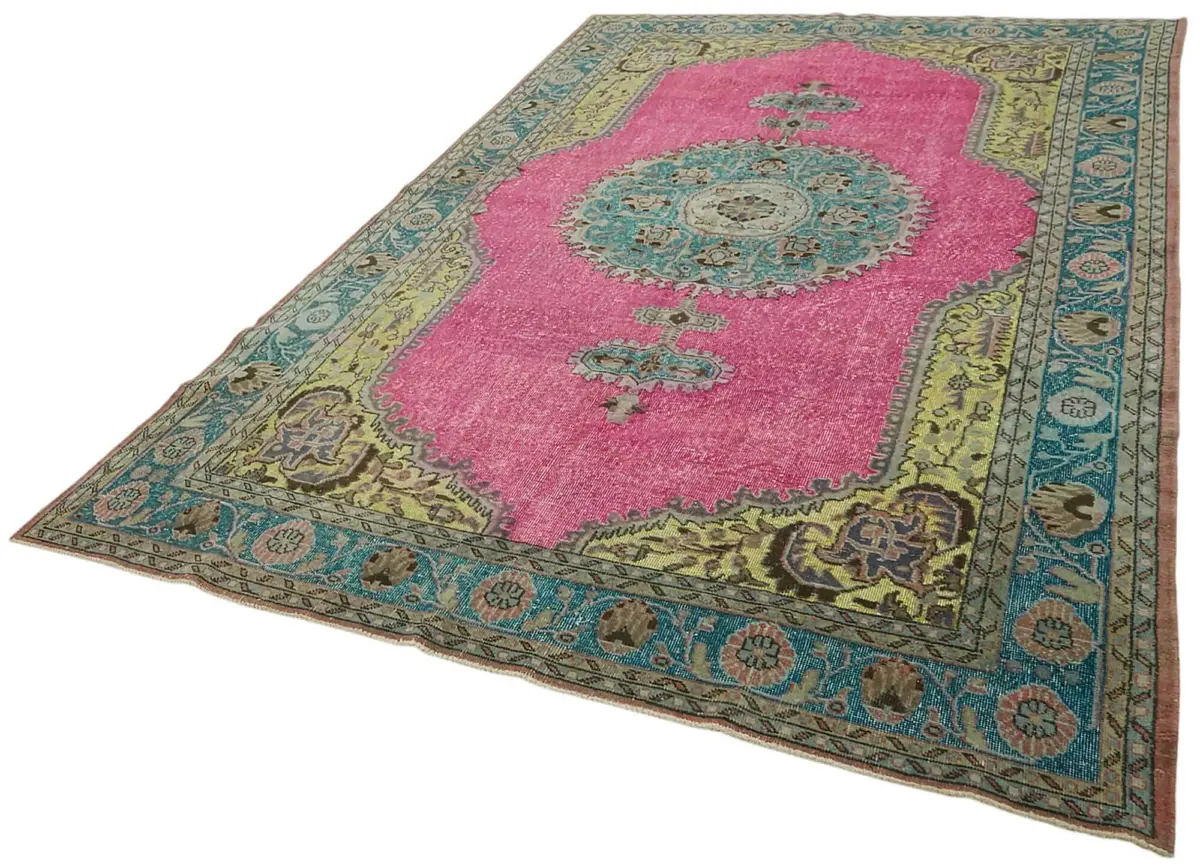 Oyma Pembe Pamuk Üzerine Yün El Dokuma Kilim-218x340 - Görsel 3
