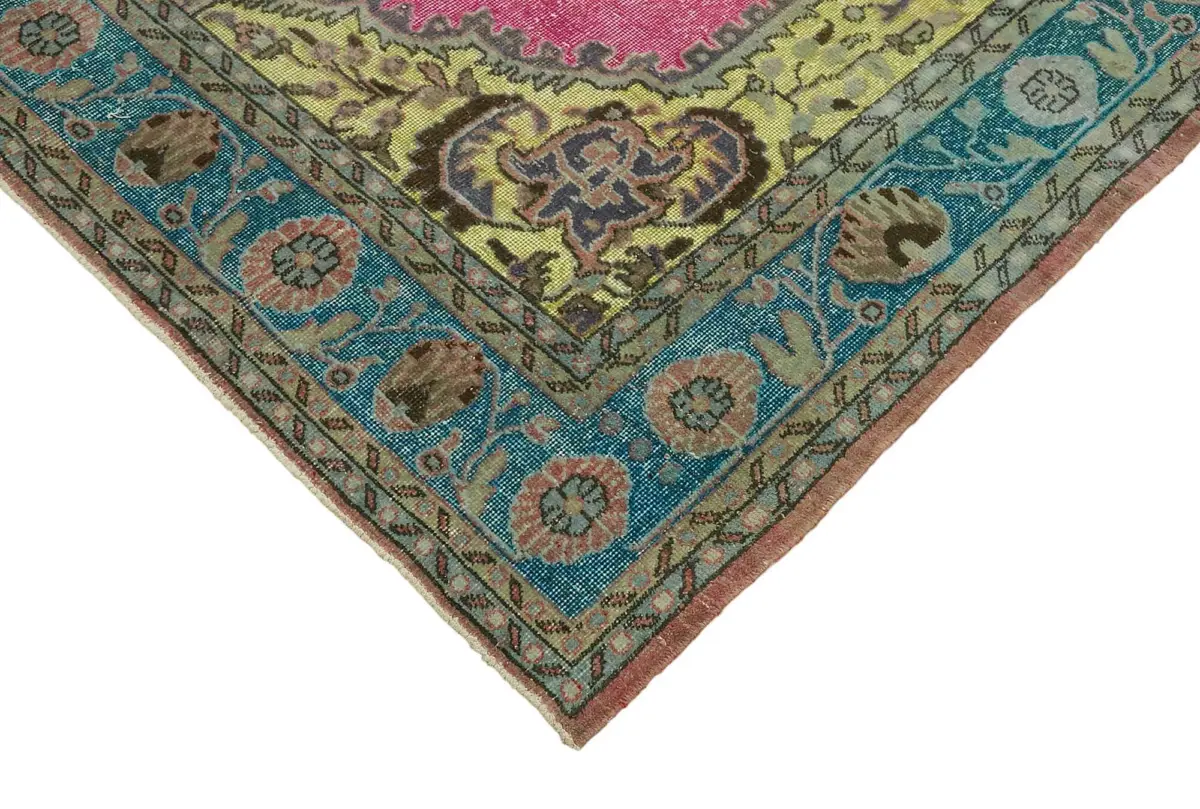Oyma Pembe Pamuk Üzerine Yün El Dokuma Kilim-218x340 - Görsel 4
