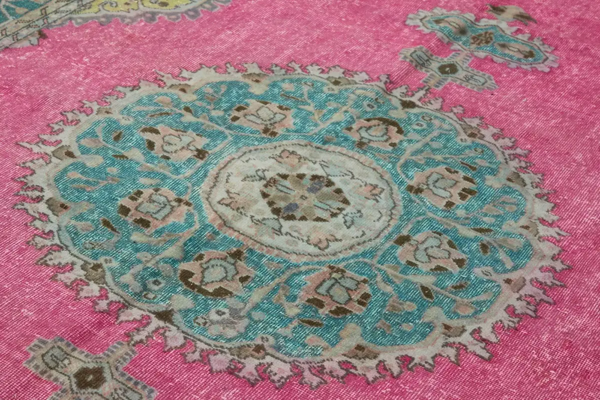 Oyma Pembe Pamuk Üzerine Yün El Dokuma Kilim-218x340 - Görsel 5