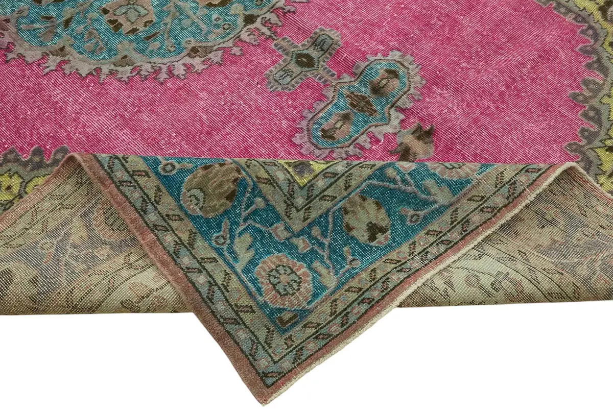 Oyma Pembe Pamuk Üzerine Yün El Dokuma Kilim-218x340 - Görsel 6