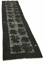 Oyma Siyah Pamuk Üzerine Yün El Dokuma Kilim-072x321 - Görsel 2