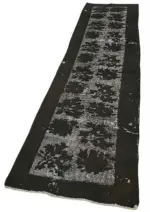 Oyma Siyah Pamuk Üzerine Yün El Dokuma Kilim-072x321 - Görsel 3