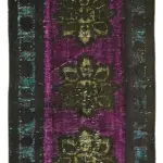 Oyma Siyah Pamuk Üzerine Yün El Dokuma Kilim-080x311