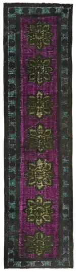 Oyma Siyah Pamuk Üzerine Yün El Dokuma Kilim-080x311