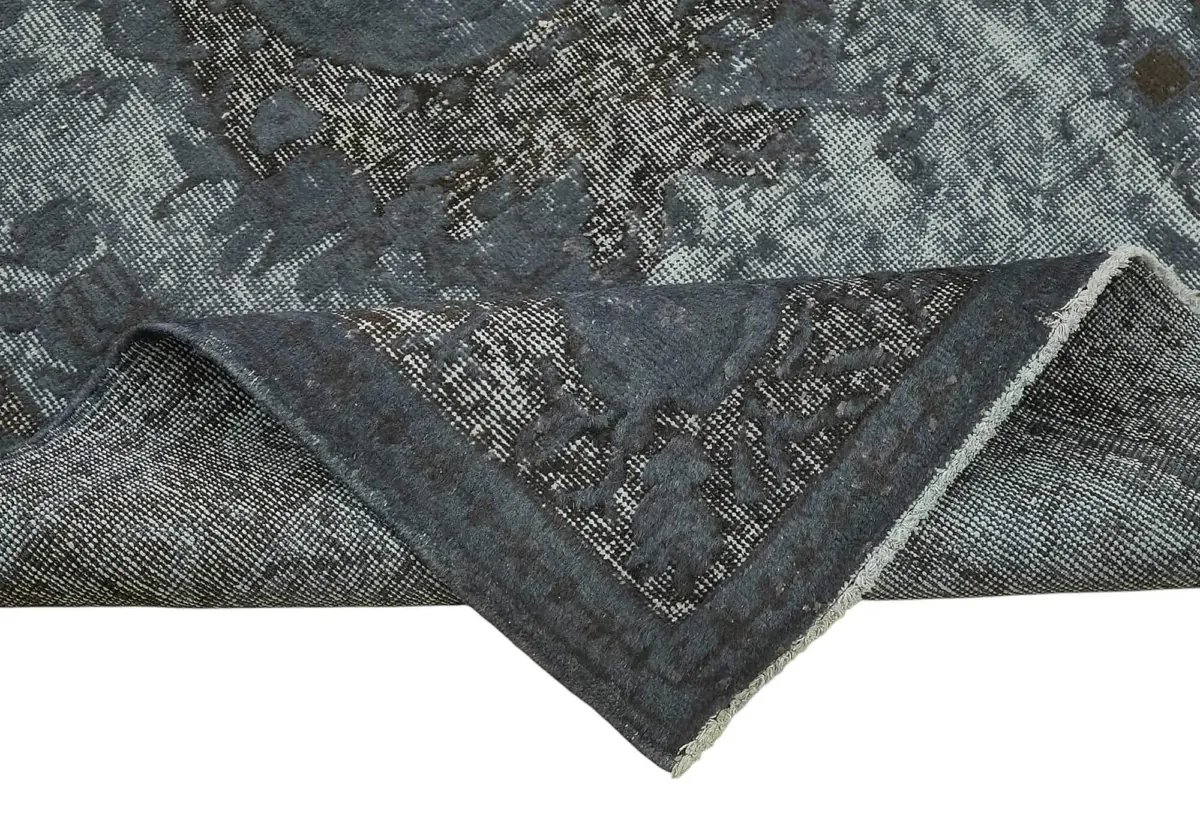 Oyma Gri Pamuk Üzerine Yün El Dokuma Kilim-128x220 - Görsel 6