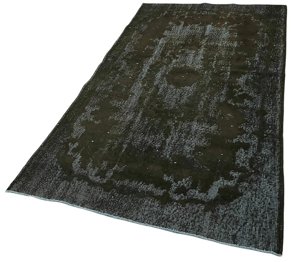 Oyma Siyah Pamuk Üzerine Yün El Dokuma Kilim-117x219 - Görsel 3