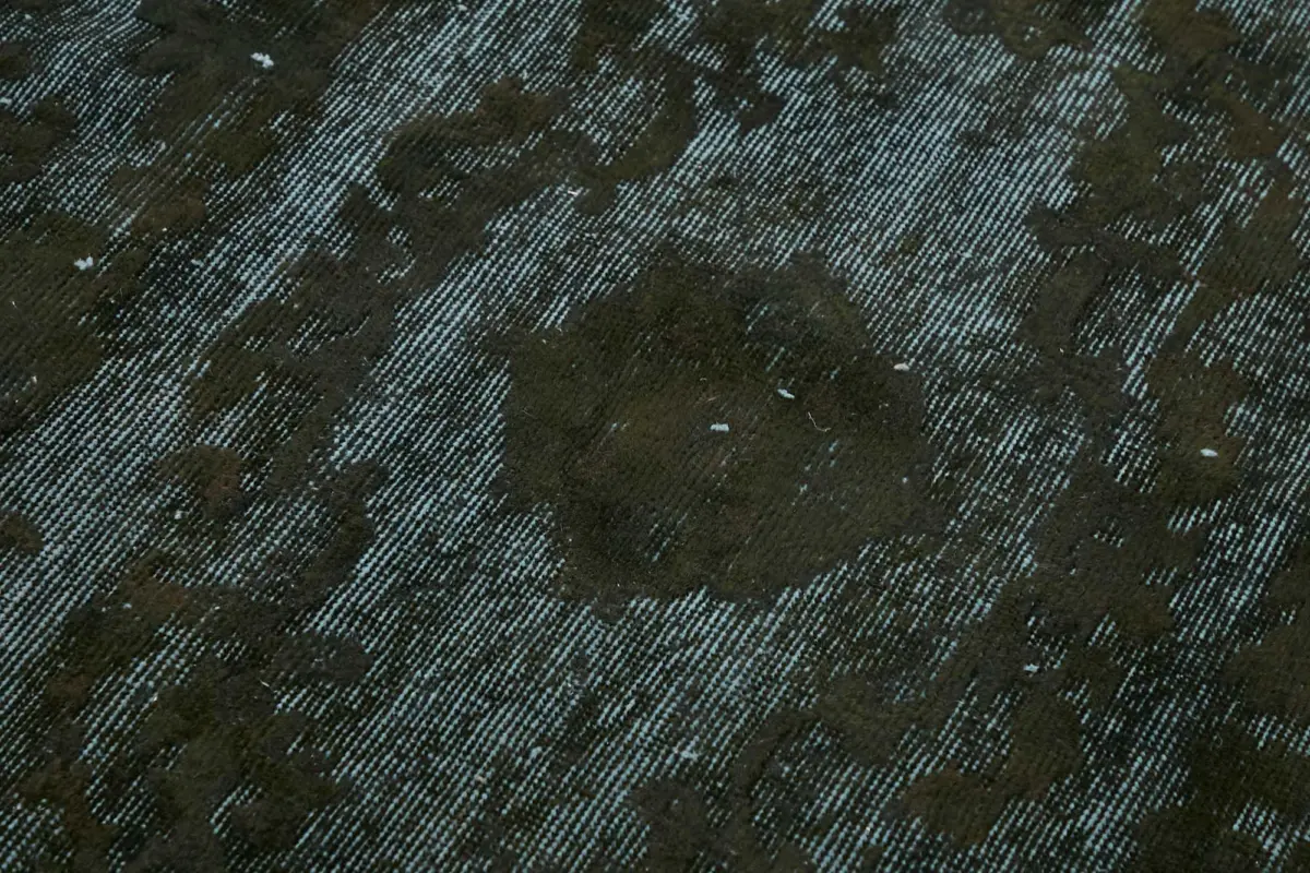 Oyma Siyah Pamuk Üzerine Yün El Dokuma Kilim-117x219 - Görsel 5