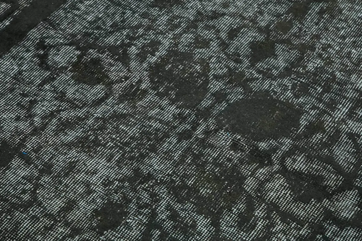 Oyma Siyah Pamuk Üzerine Yün El Dokuma Kilim-117x206 - Görsel 5