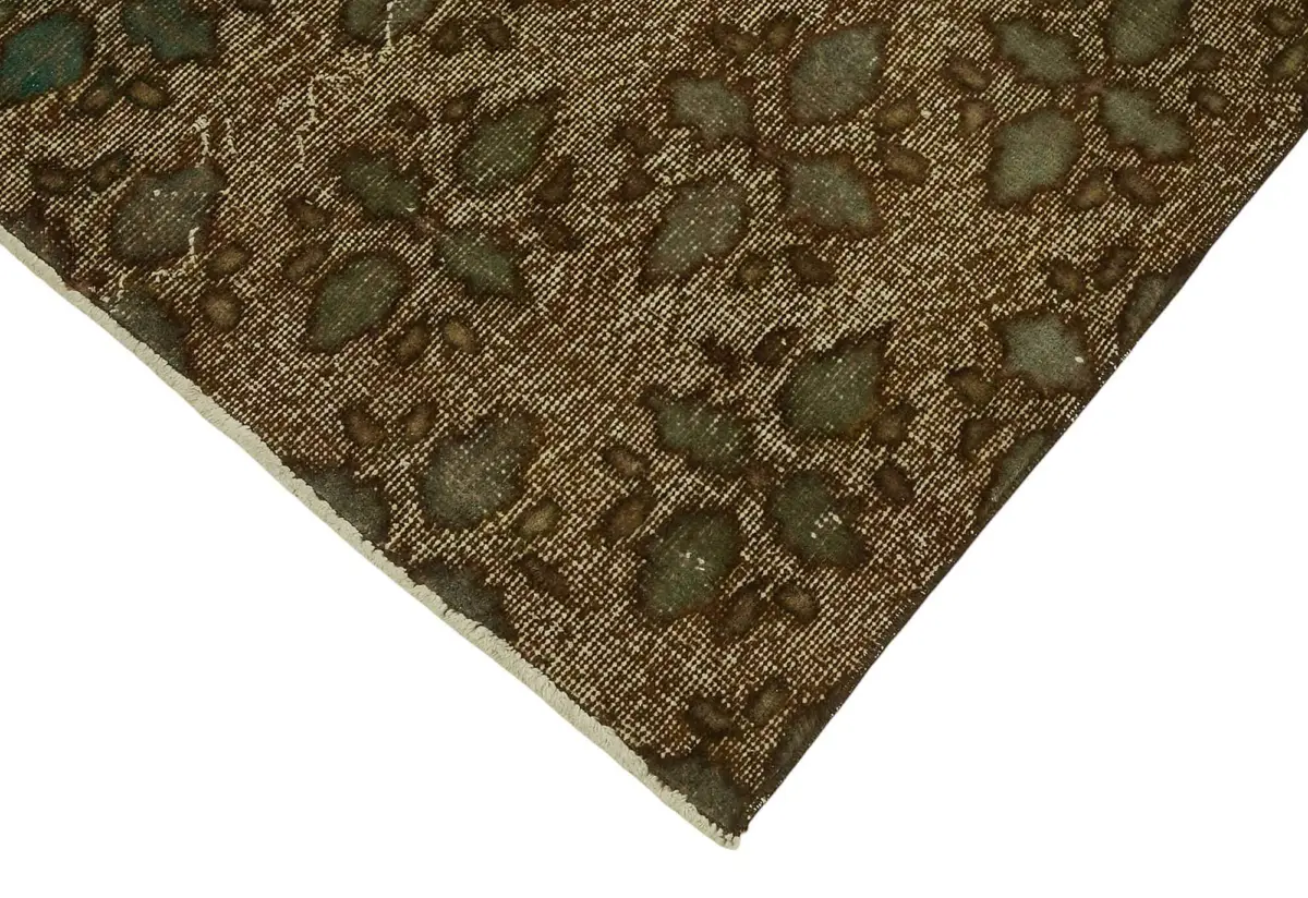 Oyma Kahverengi Pamuk Üzerine Yün El Dokuma Kilim-108x203 - Görsel 4