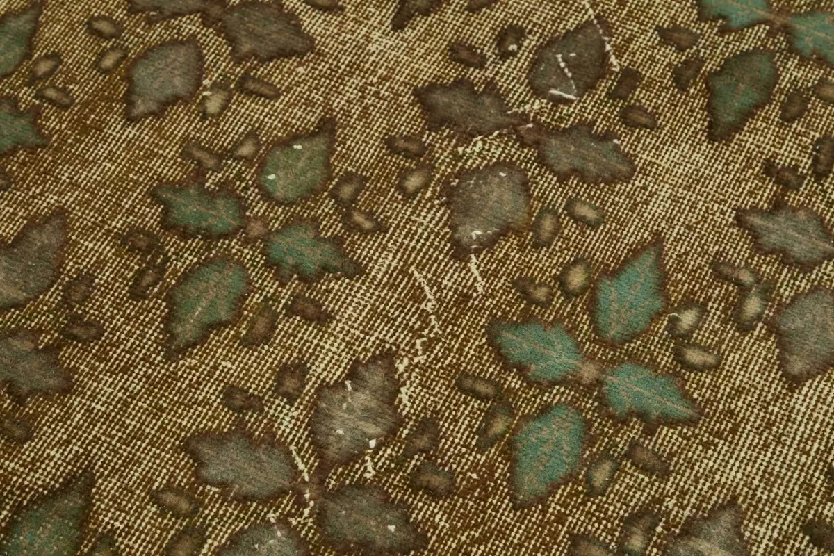 Oyma Kahverengi Pamuk Üzerine Yün El Dokuma Kilim-108x203 - Görsel 5