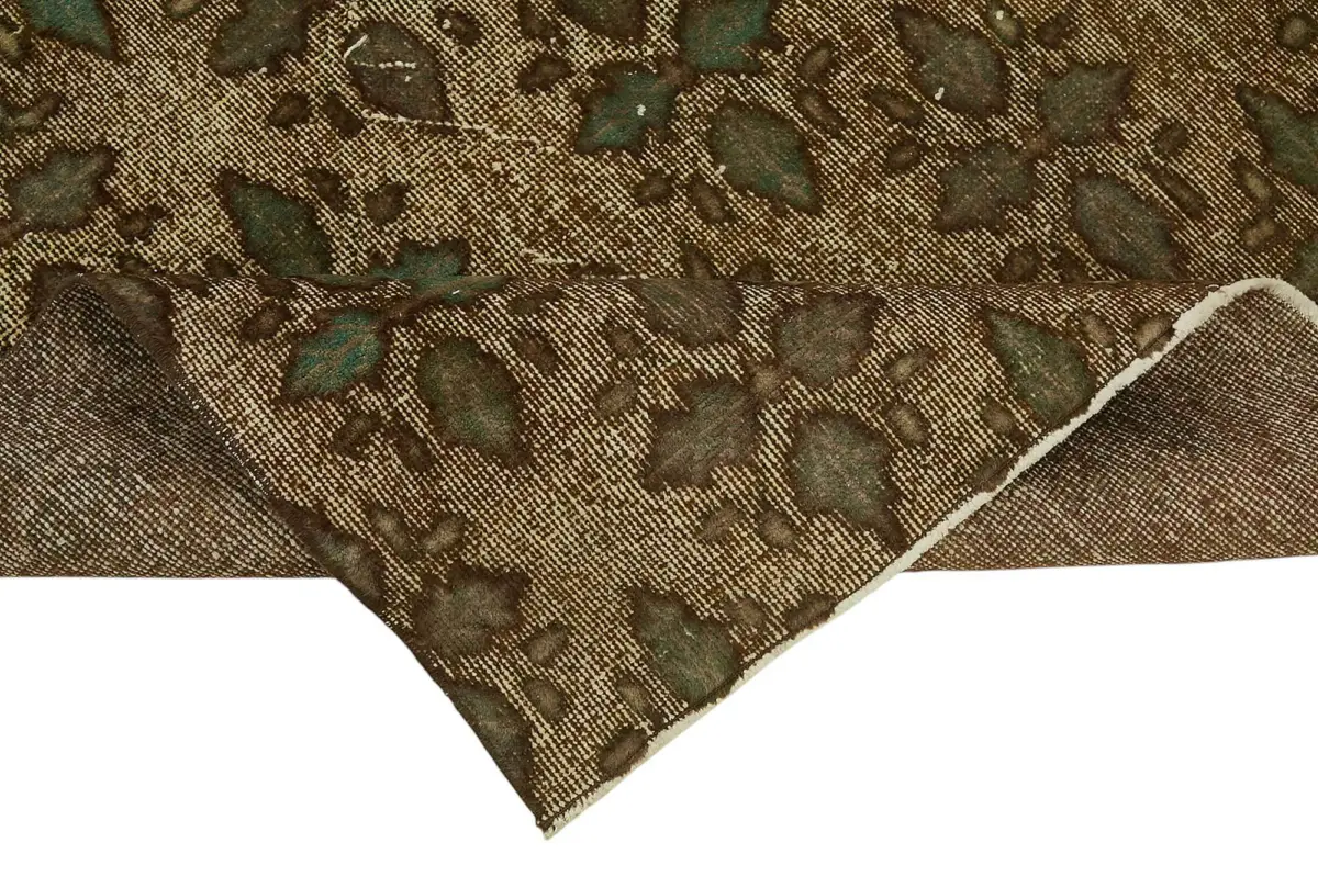 Oyma Kahverengi Pamuk Üzerine Yün El Dokuma Kilim-108x203 - Görsel 6