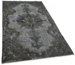 Oyma Gri Pamuk Üzerine Yün El Dokuma Kilim-120x211 - Görsel 2