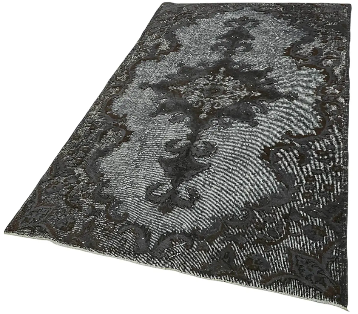 Oyma Gri Pamuk Üzerine Yün El Dokuma Kilim-120x211 - Görsel 3