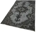 Oyma Gri Pamuk Üzerine Yün El Dokuma Kilim-120x211 - Görsel 3