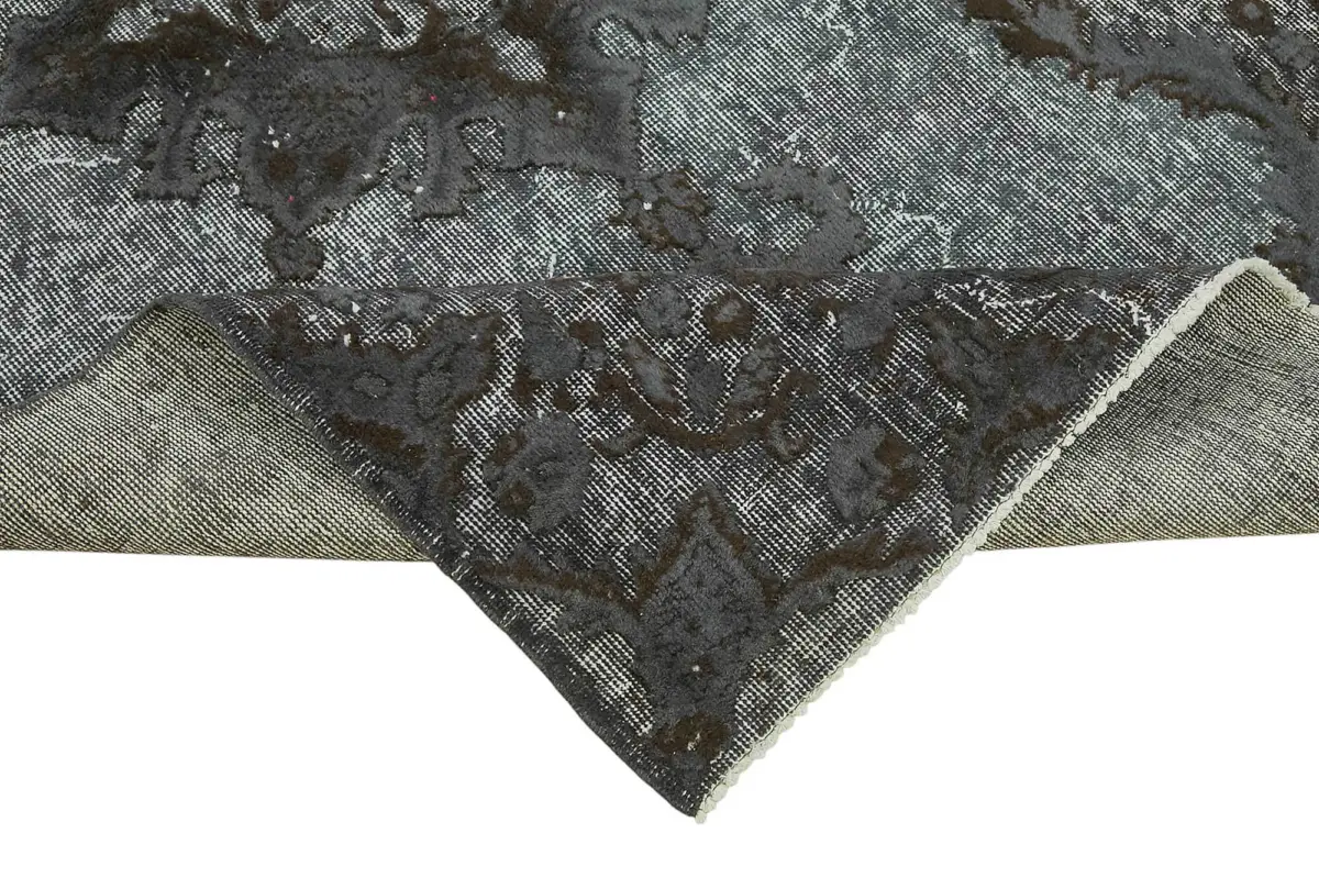 Oyma Gri Pamuk Üzerine Yün El Dokuma Kilim-120x211 - Görsel 6