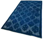 Oyma Mavi Pamuk Üzerine Yün El Dokuma Kilim-124x245 - Görsel 3