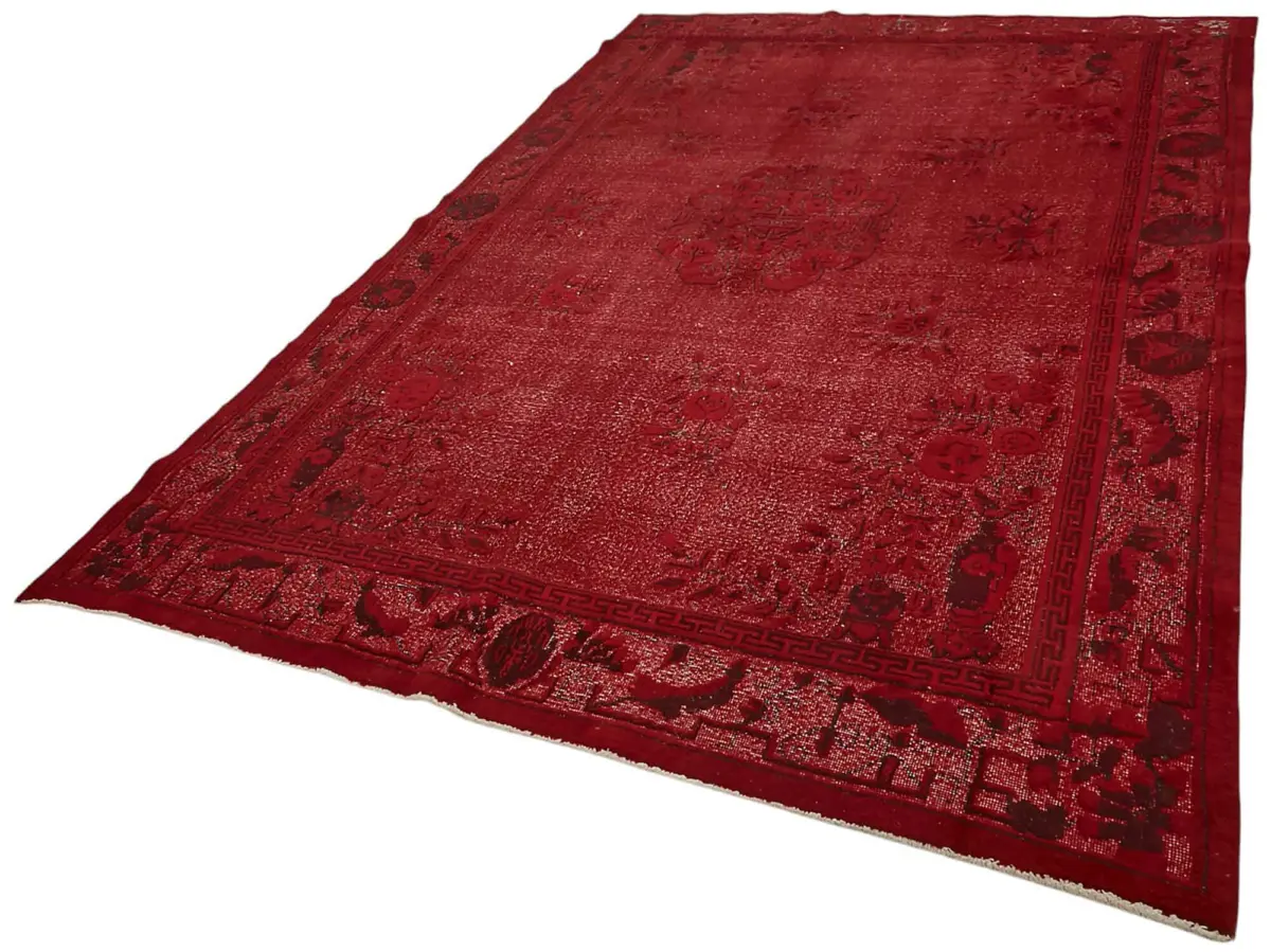 Oyma Kırmızı Pamuk Üzerine Yün El Dokuma Kilim-200x314 - Görsel 3