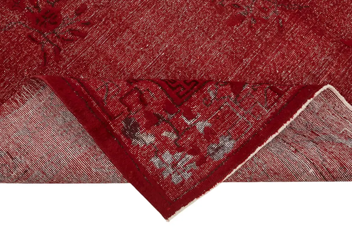 Oyma Kırmızı Pamuk Üzerine Yün El Dokuma Kilim-200x314 - Görsel 6