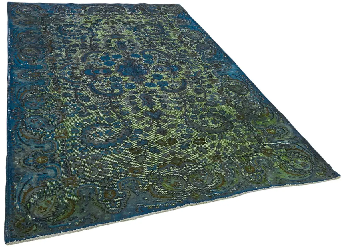 Oyma Mavi Pamuk Üzerine Yün El Dokuma Kilim-170x268 - Görsel 2