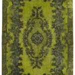 Oyma Yeşil Pamuk Üzerine Yün El Dokuma Kilim-172x286