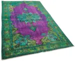 Oyma Yeşil Pamuk Üzerine Yün El Dokuma Kilim-150x256 - Görsel 2