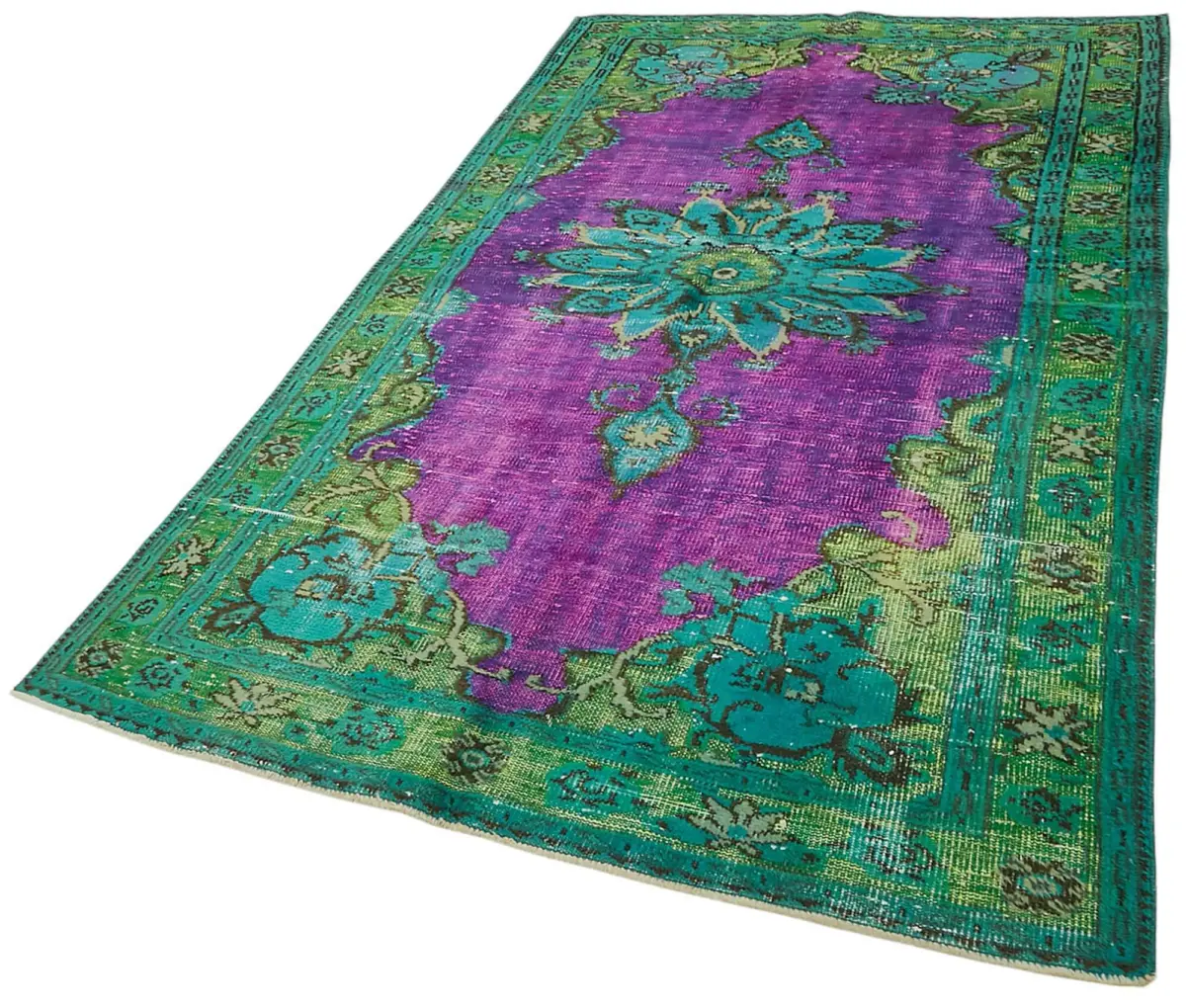 Oyma Yeşil Pamuk Üzerine Yün El Dokuma Kilim-150x256 - Görsel 3
