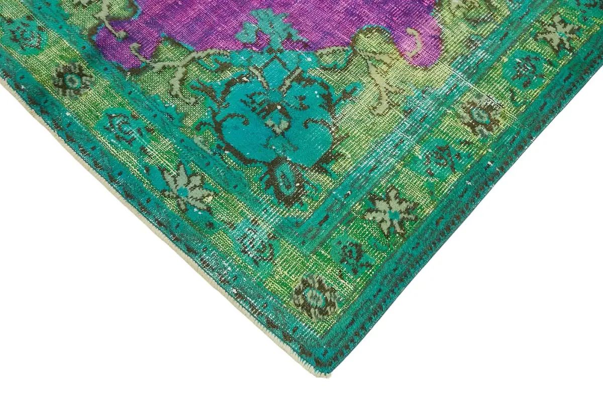 Oyma Yeşil Pamuk Üzerine Yün El Dokuma Kilim-150x256 - Görsel 4