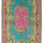 Oyma Multi Pamuk Üzerine Yün El Dokuma Kilim-204x333