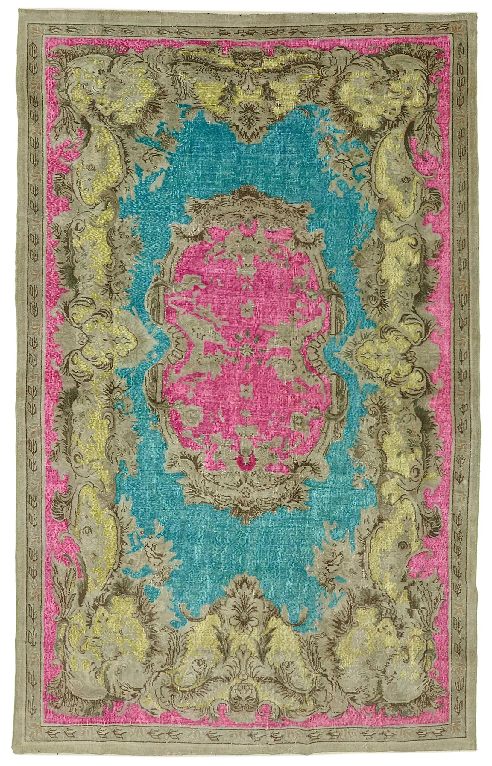 Oyma Multi Pamuk Üzerine Yün El Dokuma Kilim-204x333 - Görsel 1