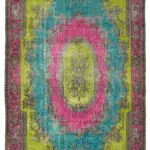 Oyma Multi Pamuk Üzerine Yün El Dokuma Kilim-187x300