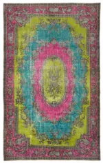 Oyma Multi Pamuk Üzerine Yün El Dokuma Kilim-187x300