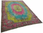 Oyma Multi Pamuk Üzerine Yün El Dokuma Kilim-187x300 - Görsel 2