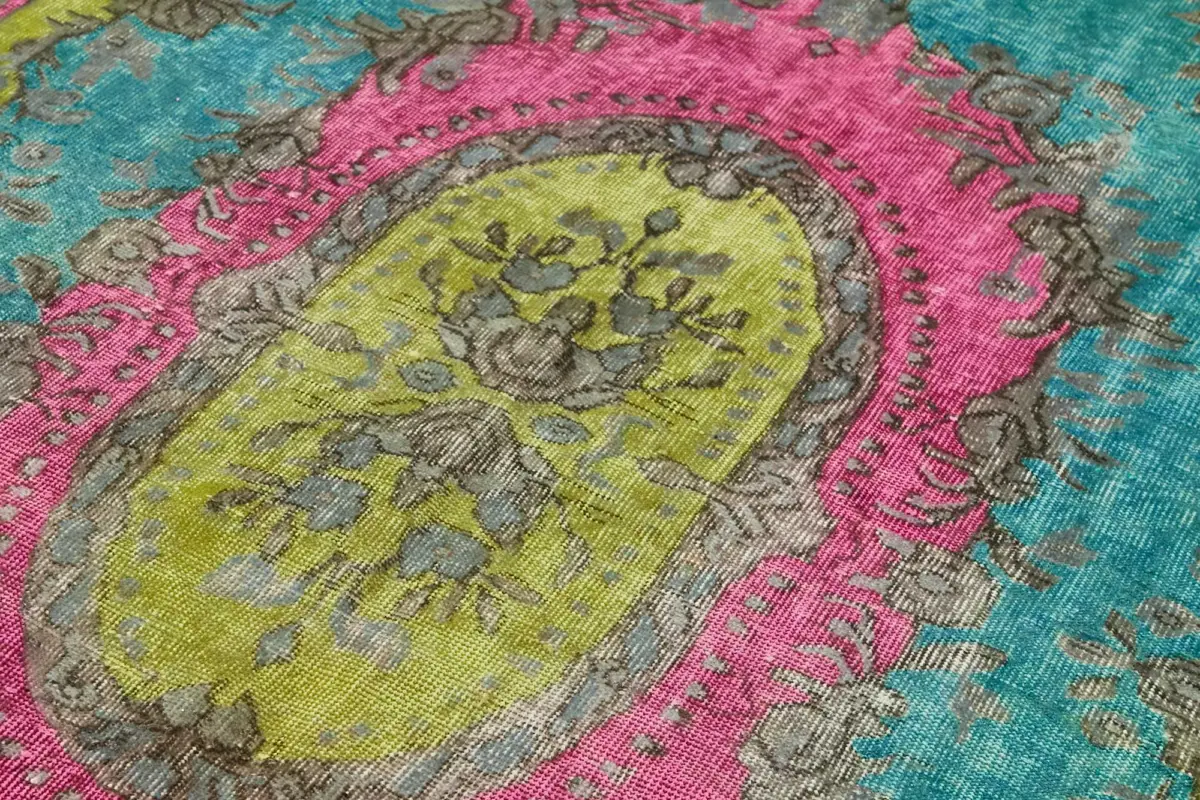 Oyma Multi Pamuk Üzerine Yün El Dokuma Kilim-187x300 - Görsel 5