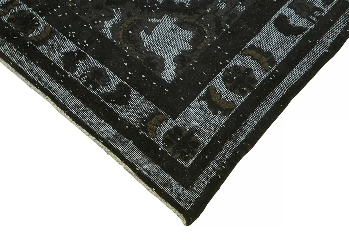 Oyma Siyah Pamuk Üzerine Yün El Dokuma Kilim-185x315 - Görsel 4