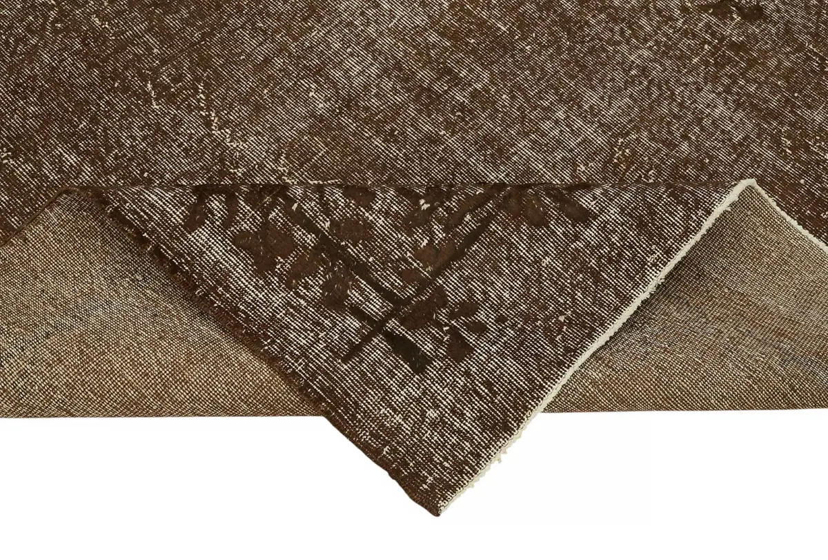 Oyma Kahverengi Pamuk Üzerine Yün El Dokuma Kilim-196x308 - Görsel 6