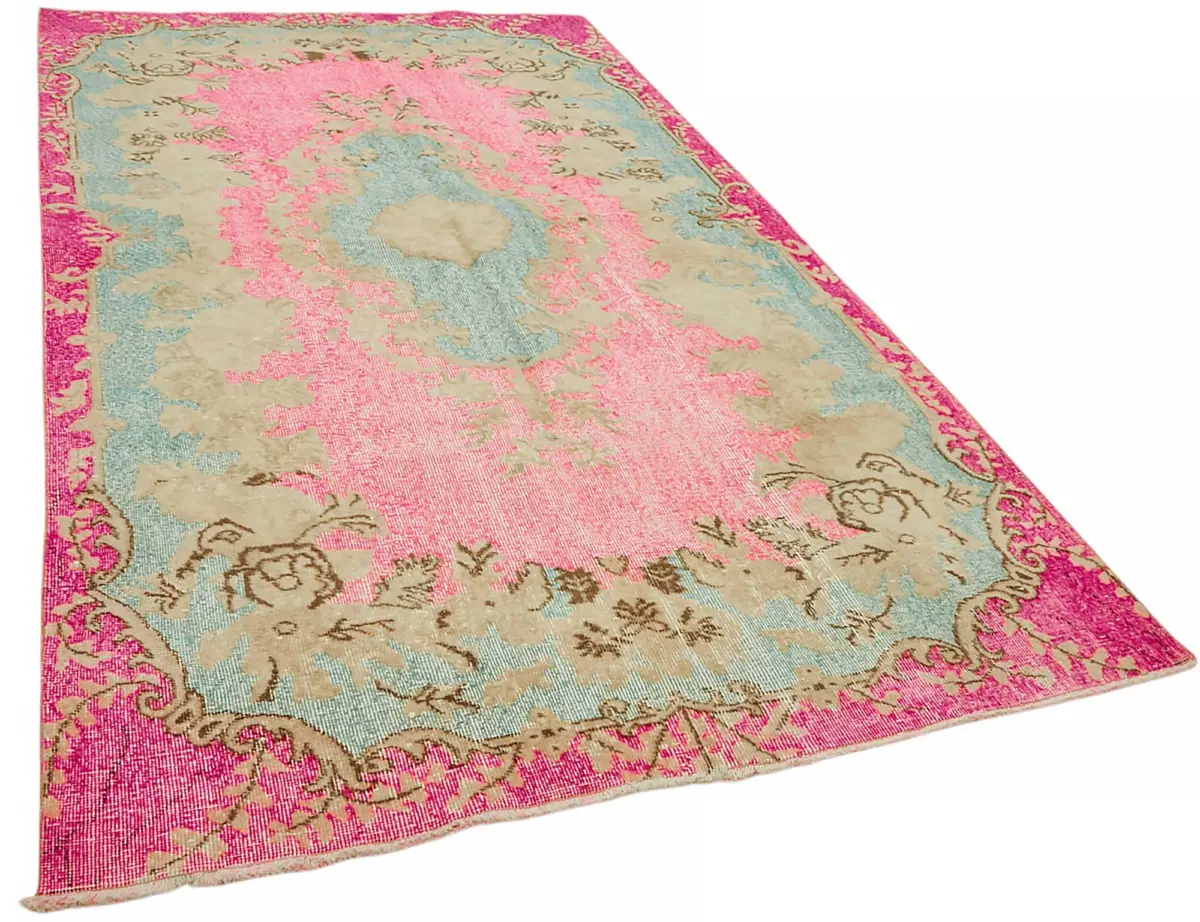 Oyma Pembe Pamuk Üzerine Yün El Dokuma Kilim-162x298 - Görsel 2