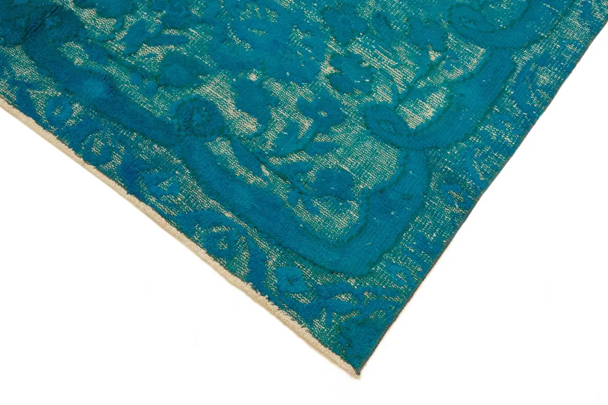 Oyma Mavi Pamuk Üzerine Yün El Dokuma Kilim-180x287 - Görsel 4