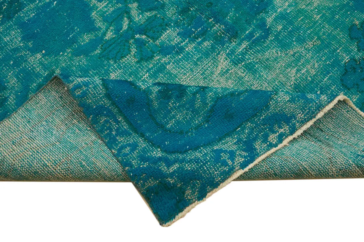 Oyma Mavi Pamuk Üzerine Yün El Dokuma Kilim-180x287 - Görsel 6