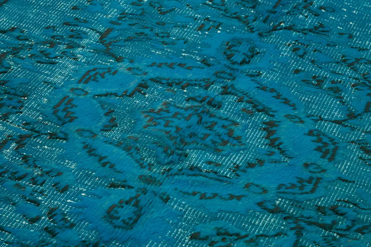 Oyma Mavi Pamuk Üzerine Yün El Dokuma Kilim-172x263 - Görsel 5