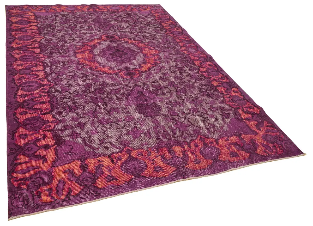 Oyma Mor Pamuk Üzerine Yün El Dokuma Kilim-195x295 - Görsel 2