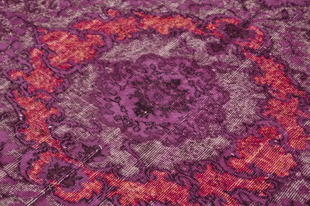 Oyma Mor Pamuk Üzerine Yün El Dokuma Kilim-195x295 - Görsel 5