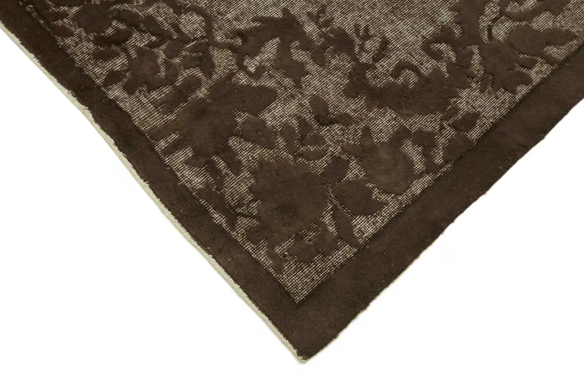 Oyma Kahverengi Pamuk Üzerine Yün El Dokuma Kilim-202x314 - Görsel 4