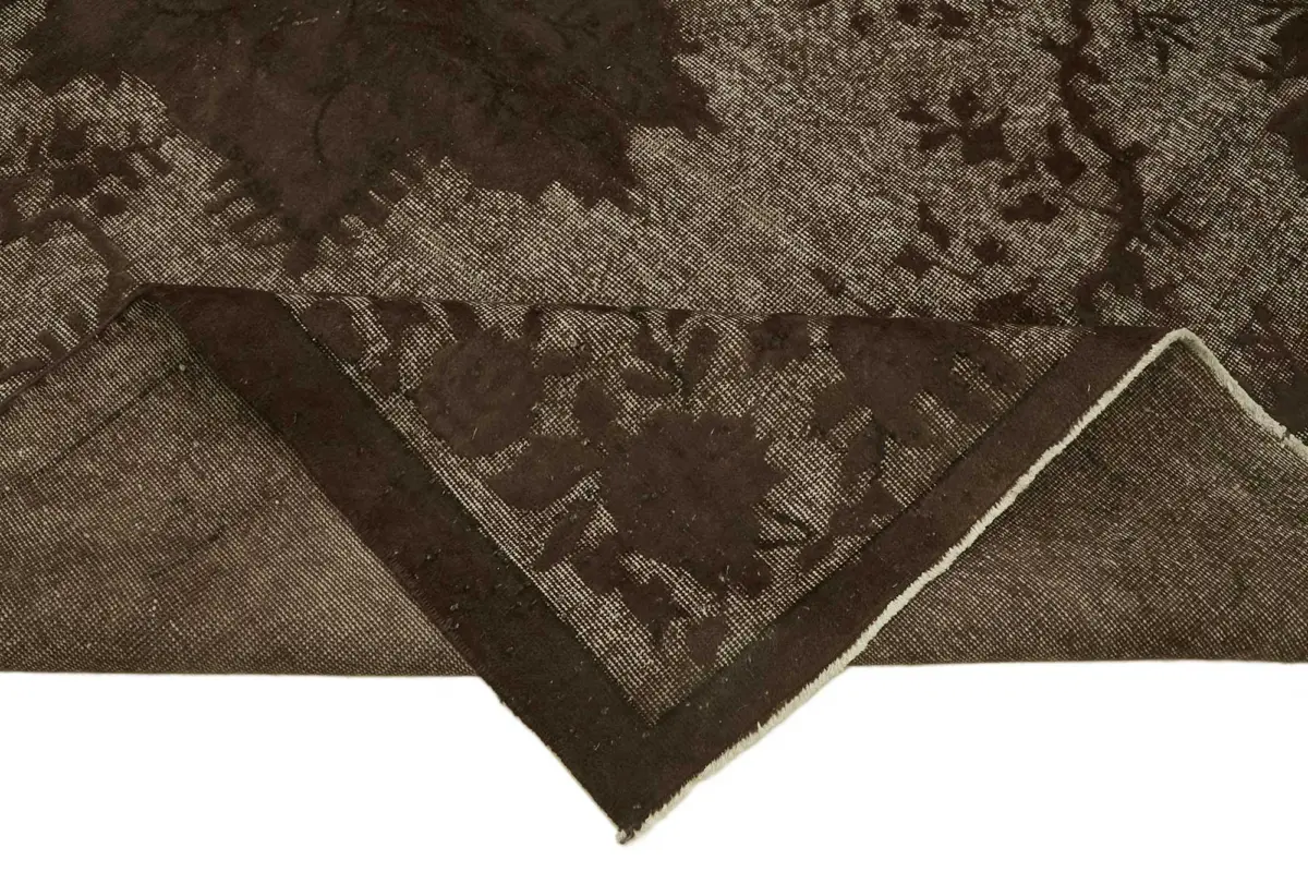 Oyma Kahverengi Pamuk Üzerine Yün El Dokuma Kilim-202x314 - Görsel 6