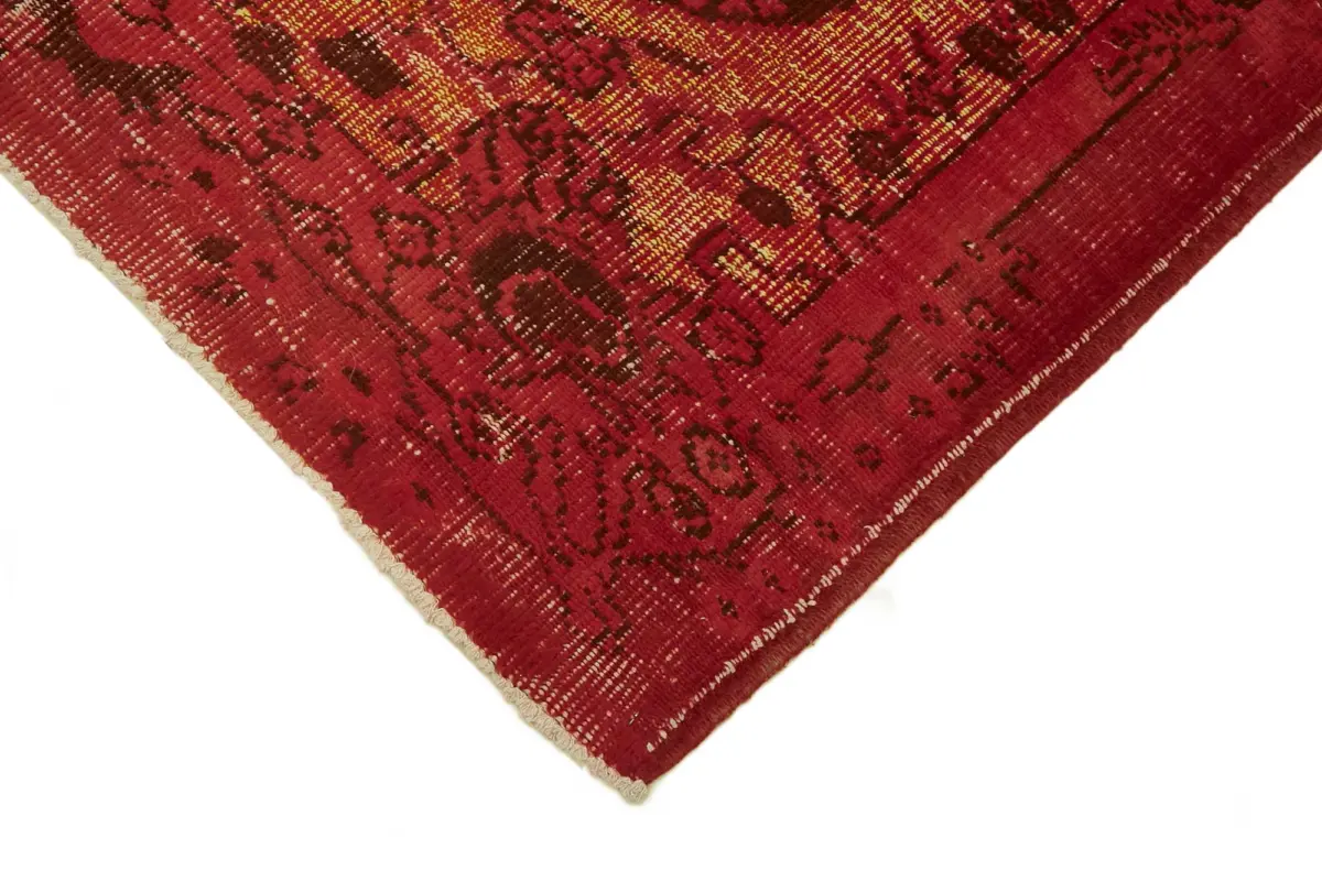 Oyma Kırmızı Pamuk Üzerine Yün El Dokuma Kilim-185x293 - Görsel 4