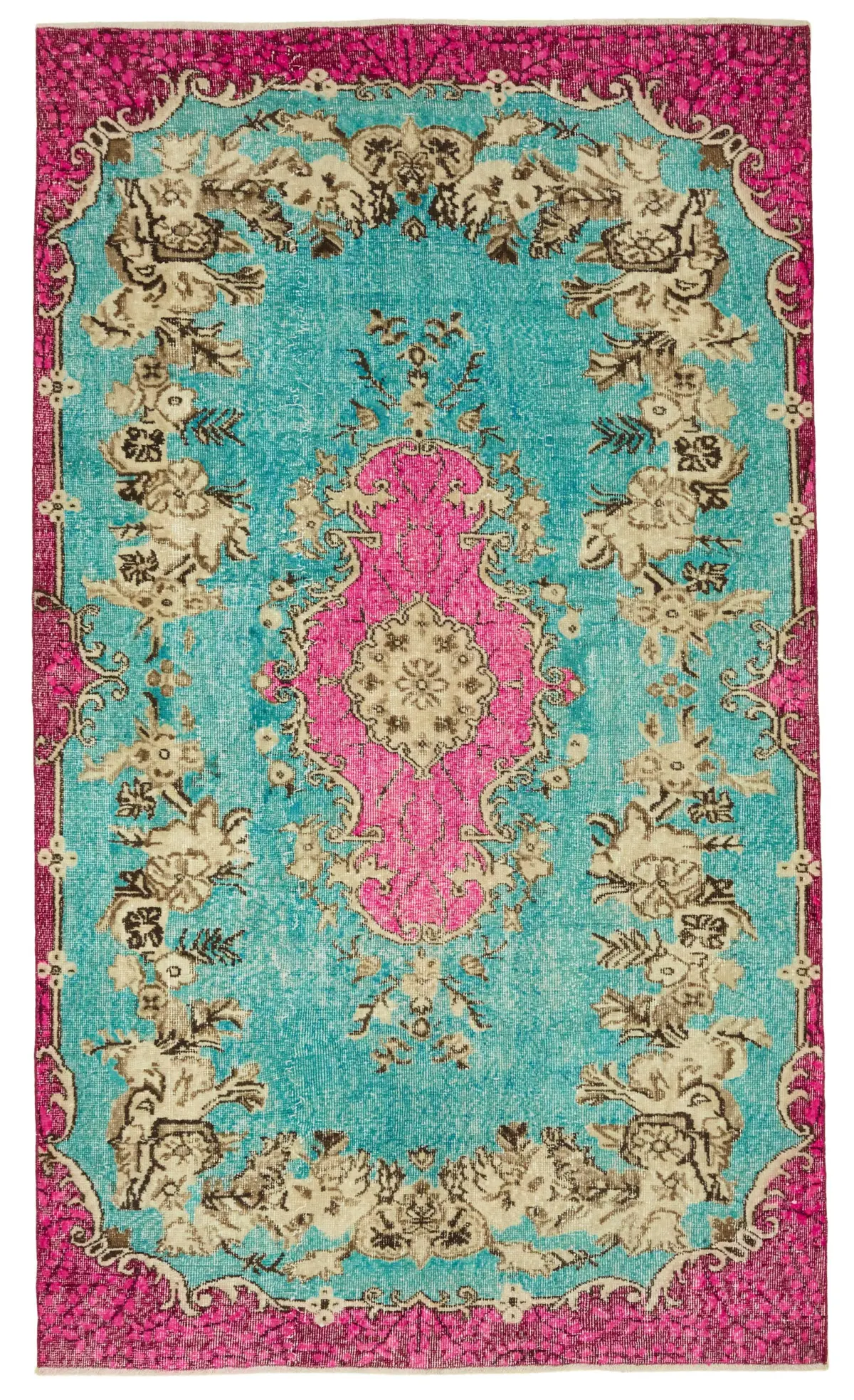 Rc_46919_0_Pink_Hi_Low_Pile_Overdyed_Rugs