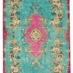 Oyma Pembe Pamuk Üzerine Yün El Dokuma Kilim-172x296