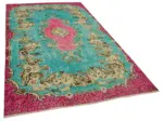 Oyma Pembe Pamuk Üzerine Yün El Dokuma Kilim-172x296 - Görsel 2