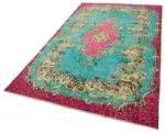 Oyma Pembe Pamuk Üzerine Yün El Dokuma Kilim-172x296 - Görsel 3