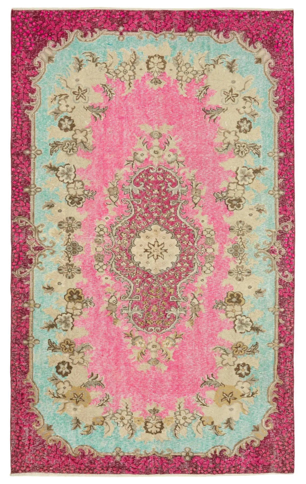Rc_46920_0_Pink_Hi_Low_Pile_Overdyed_Rugs