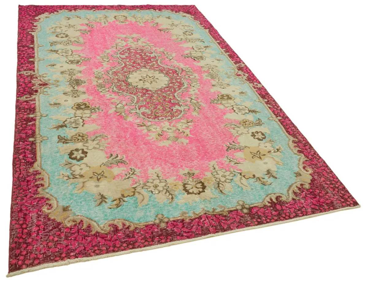 Oyma Pembe Pamuk Üzerine Yün El Dokuma Kilim-166x272 - Görsel 2